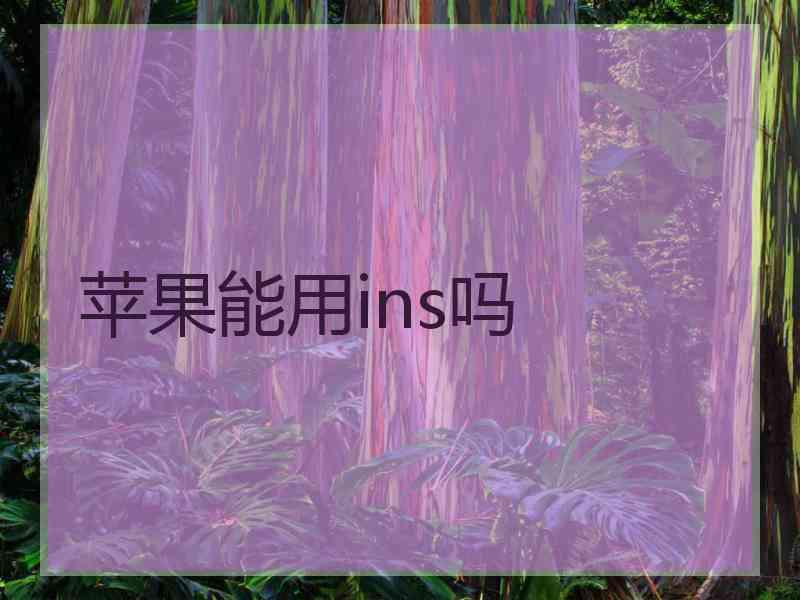 苹果能用ins吗