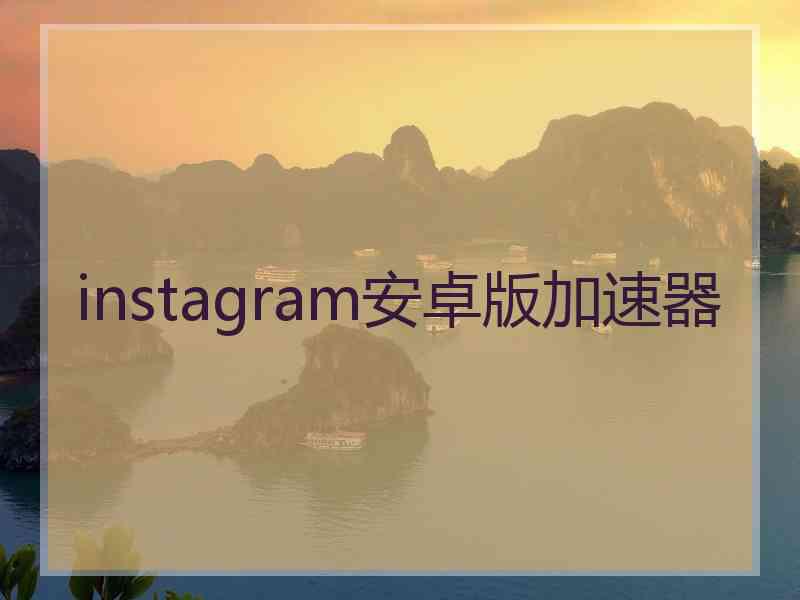 instagram安卓版加速器