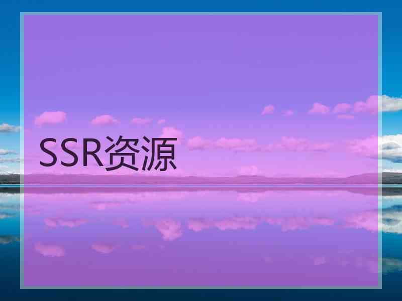 SSR资源