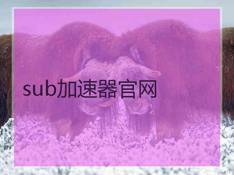 sub加速器官网