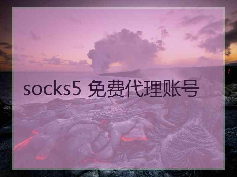 socks5 免费代理账号