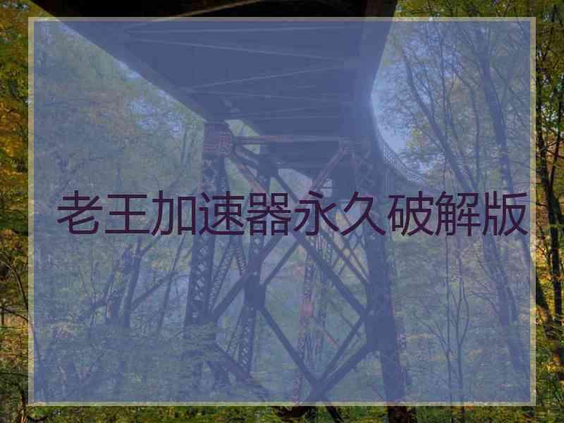 老王加速器永久破解版