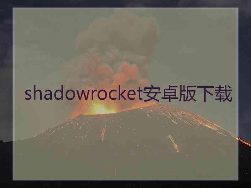 shadowrocket安卓版下载