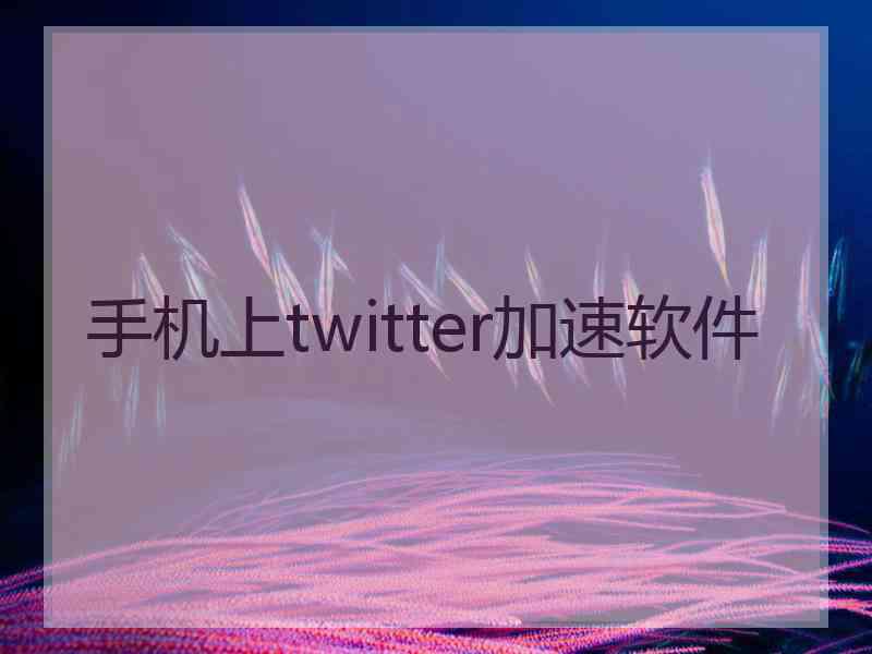 手机上twitter加速软件