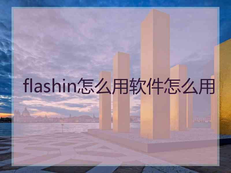 flashin怎么用软件怎么用