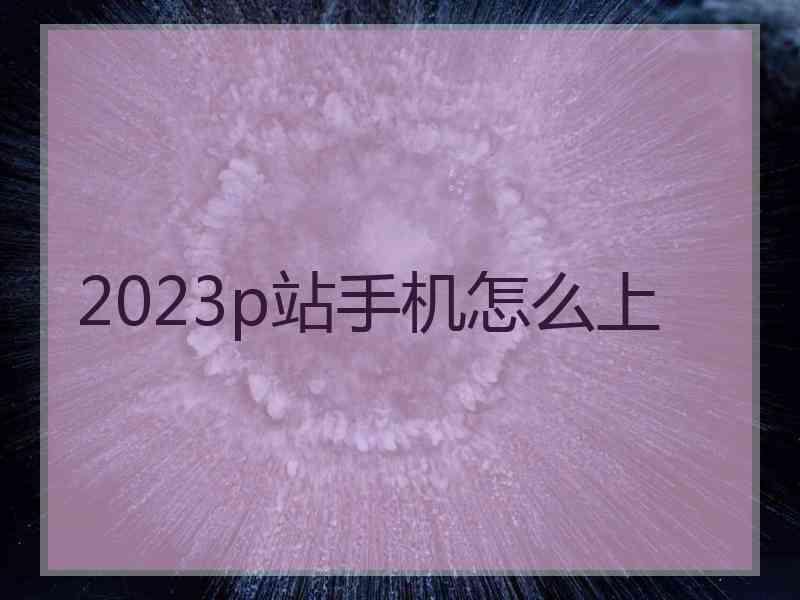 2023p站手机怎么上