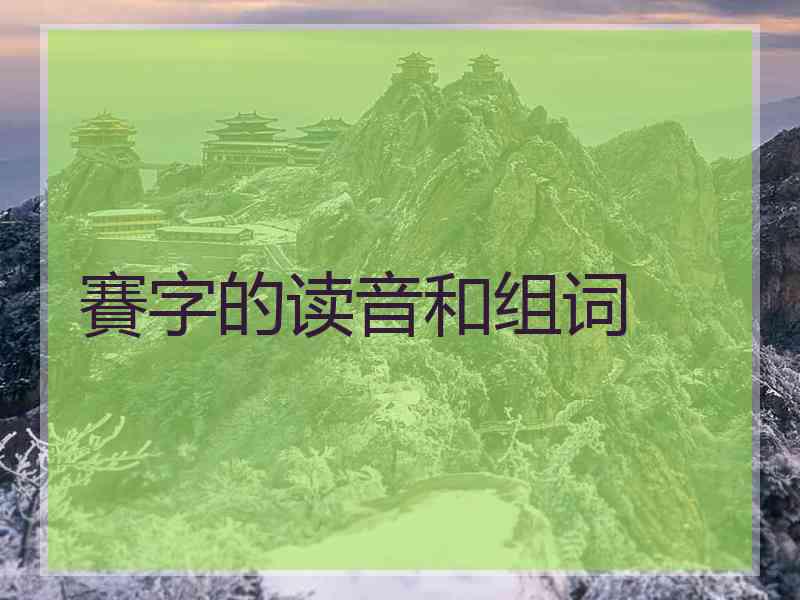 賽字的读音和组词