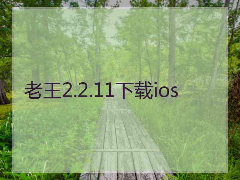 老王2.2.11下载ios