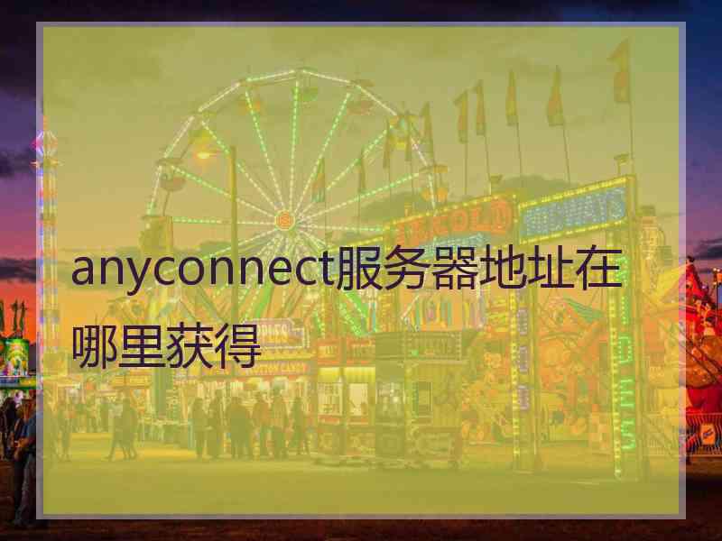 anyconnect服务器地址在哪里获得