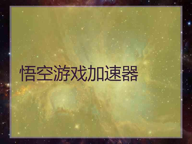 悟空游戏加速器