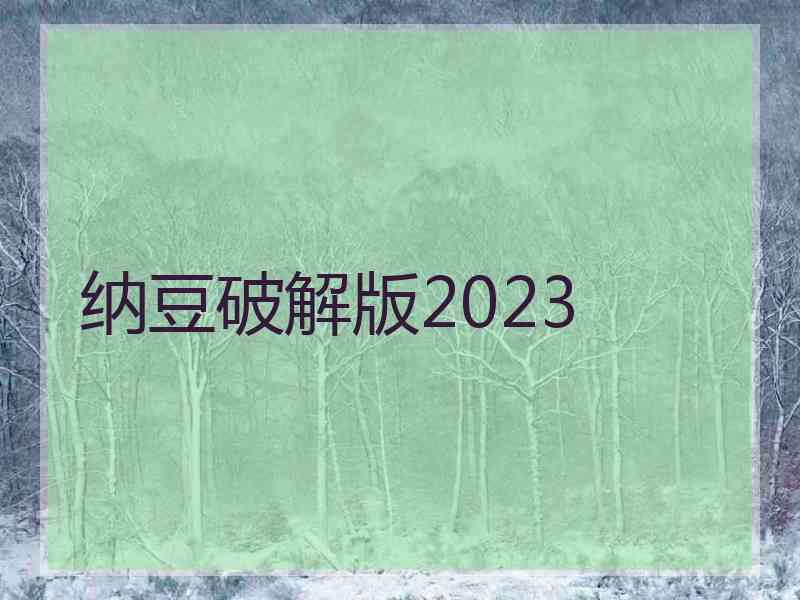 纳豆破解版2023