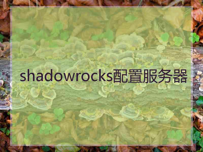 shadowrocks配置服务器