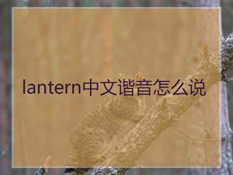 lantern中文谐音怎么说