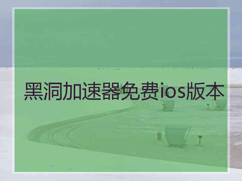 黑洞加速器免费ios版本