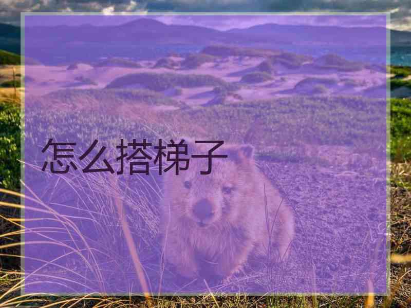 怎么搭梯子