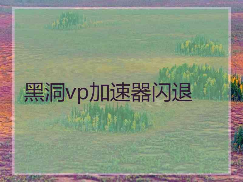 黑洞vp加速器闪退