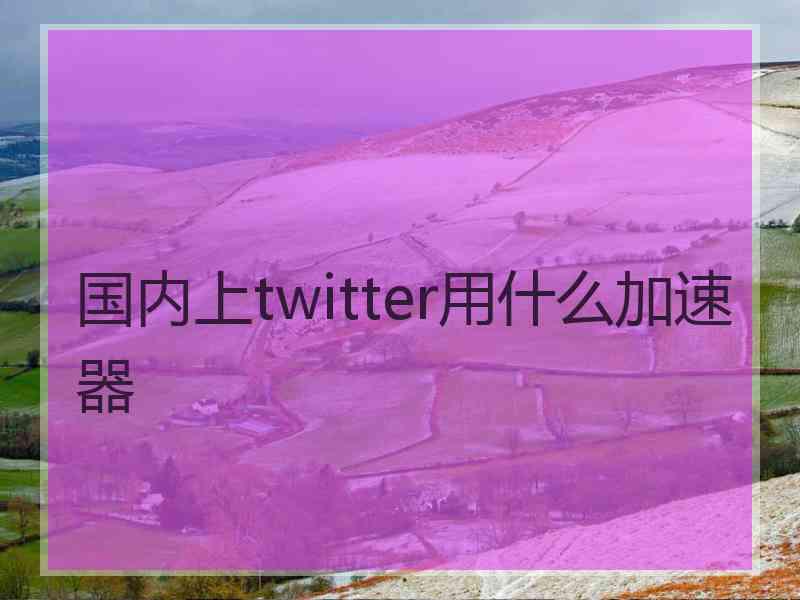 国内上twitter用什么加速器