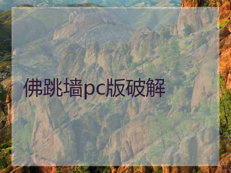 佛跳墙pc版破解