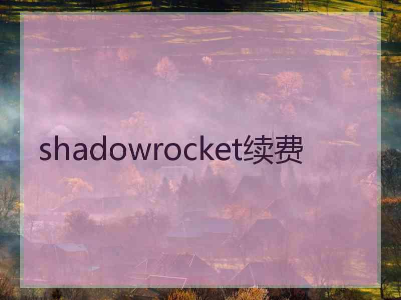 shadowrocket续费