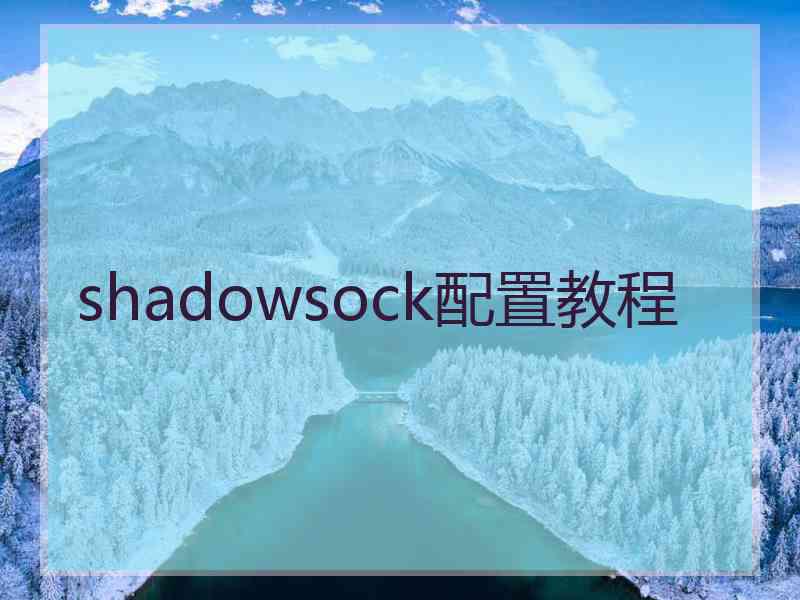 shadowsock配置教程