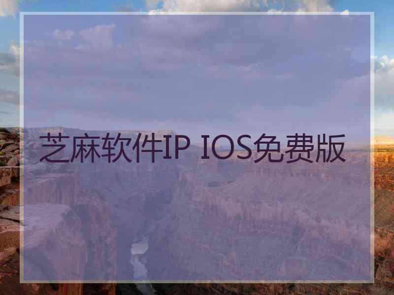 芝麻软件IP IOS免费版