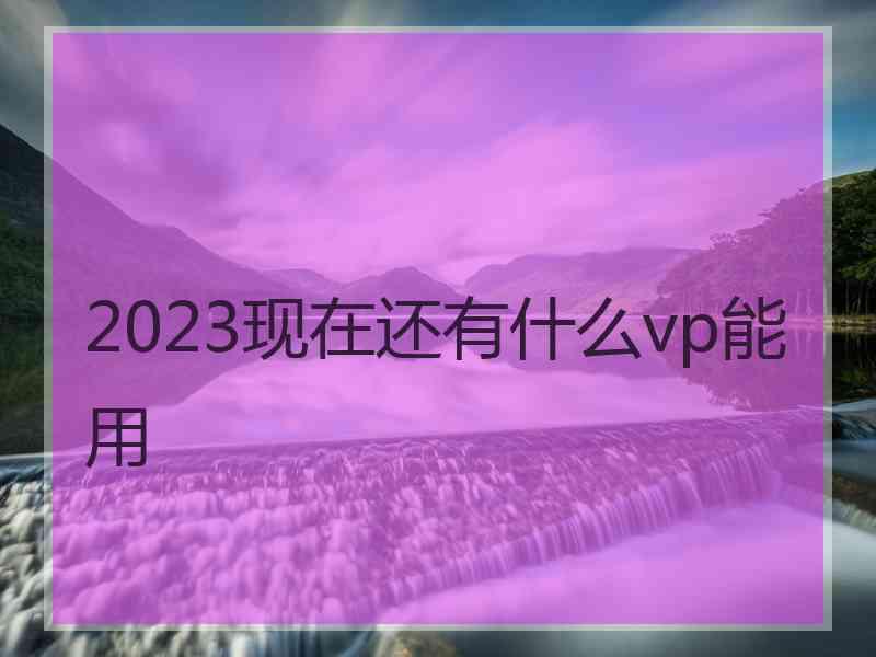 2023现在还有什么vp能用