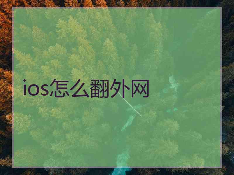 ios怎么翻外网