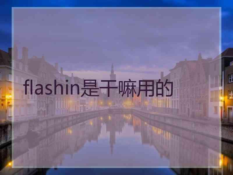 flashin是干嘛用的