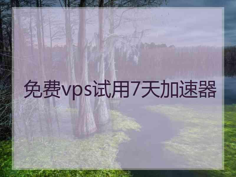 免费vps试用7天加速器