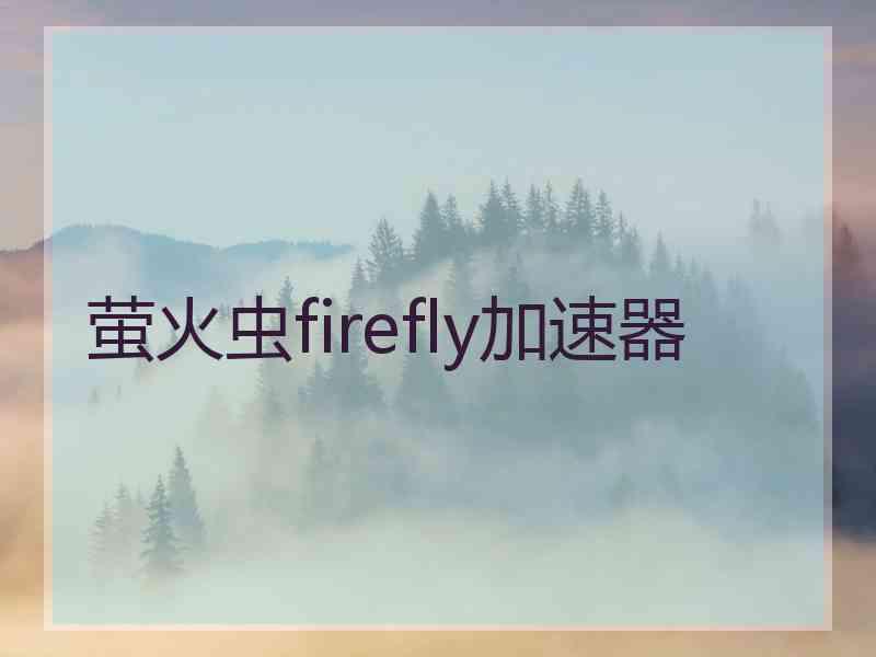 萤火虫firefly加速器