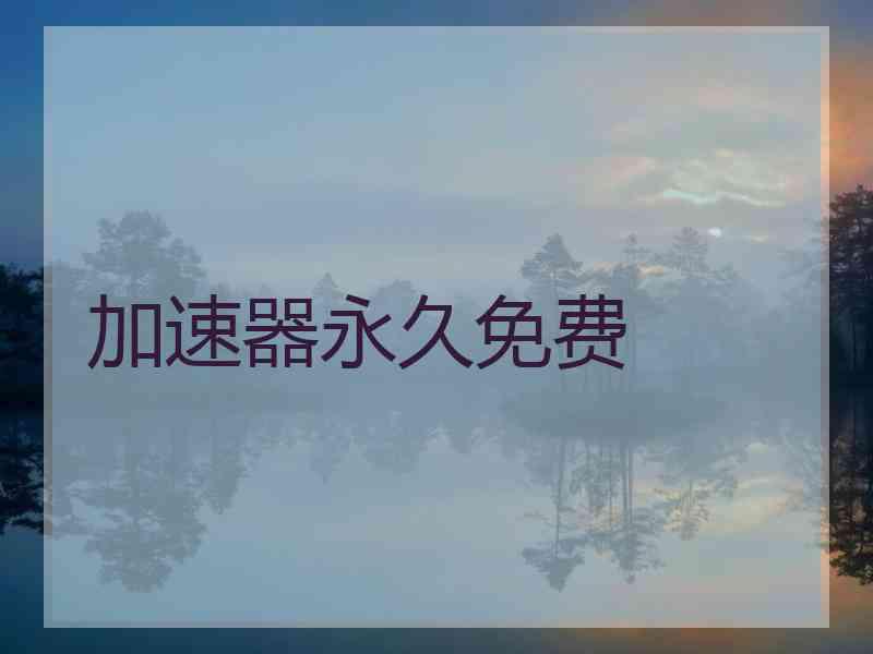 加速器永久免费