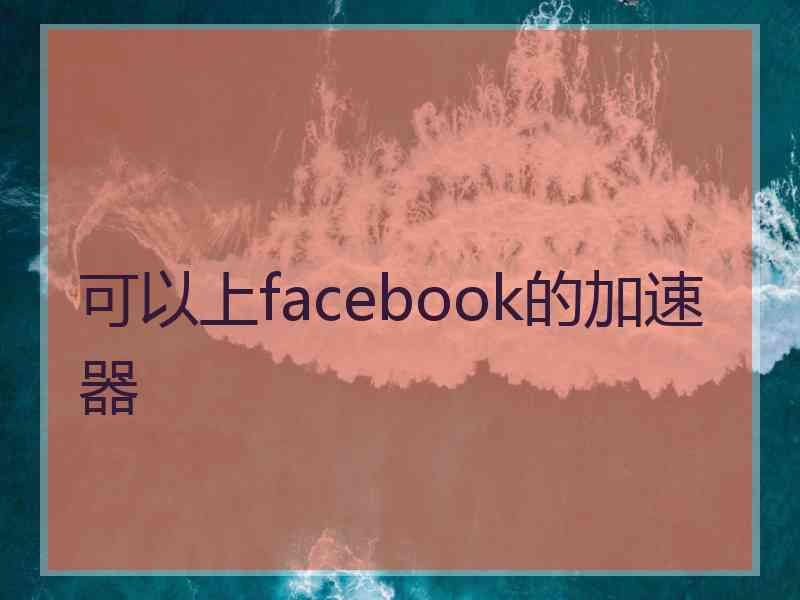 可以上facebook的加速器